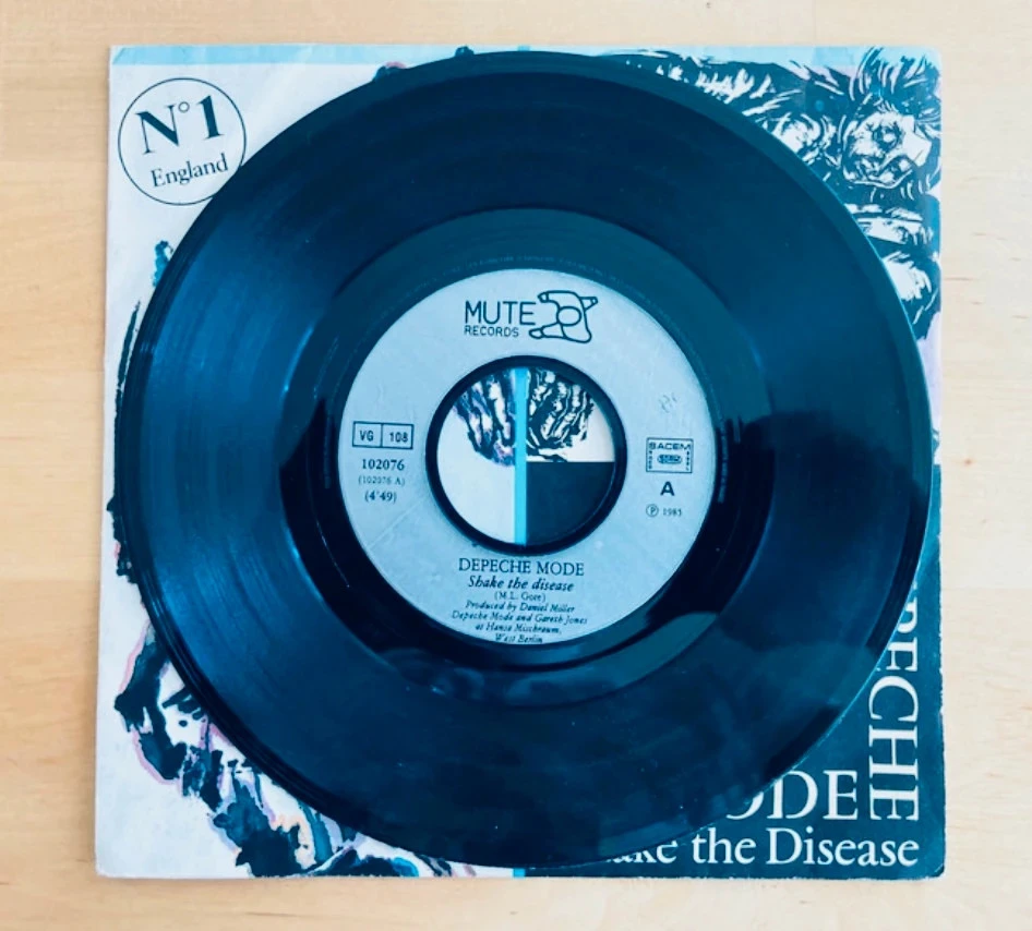 Disco de vinilo 45rpm Depeche Mode Shake the disease. – photo 2